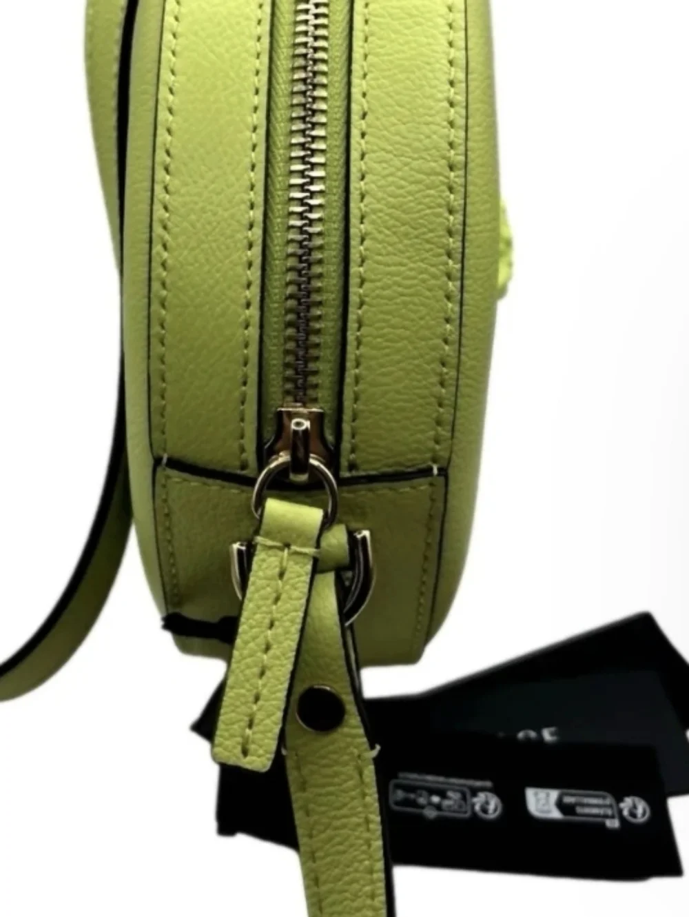 Versace- AUTHENTIC 🍀 NWOT! Lime Green Round Crossbody Bag with Medusa Emblem